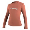 O'Neill Wms Basic Skins L/S Sun Shirt - LIGHT GRAPEFRUIT,