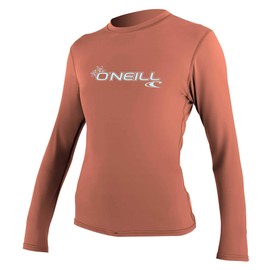 O'Neill Wms Basic Skins L/S Sun Shirt - LIGHT GRAPEFRUIT, XS