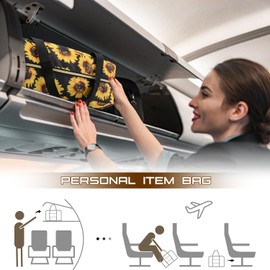 Travel Duffel Bag Foldable Weekender Overnight Bag for Men Women Lightweight Carry on Tote Bag For Spirit Airlines Sunflower