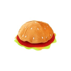 HENBRANDT 1 x Adult Novelty Burger Hat Funny Hat Joke Gift Stag Night Hen Do Birthday Party Headwear One Size American Hamburger Fancy Dress Costume Accessory Novelty Hats for Men and Women