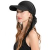 ZLYC Women's Summer Chemo Headwear with Brim Visor Pre-Tied Lightweight