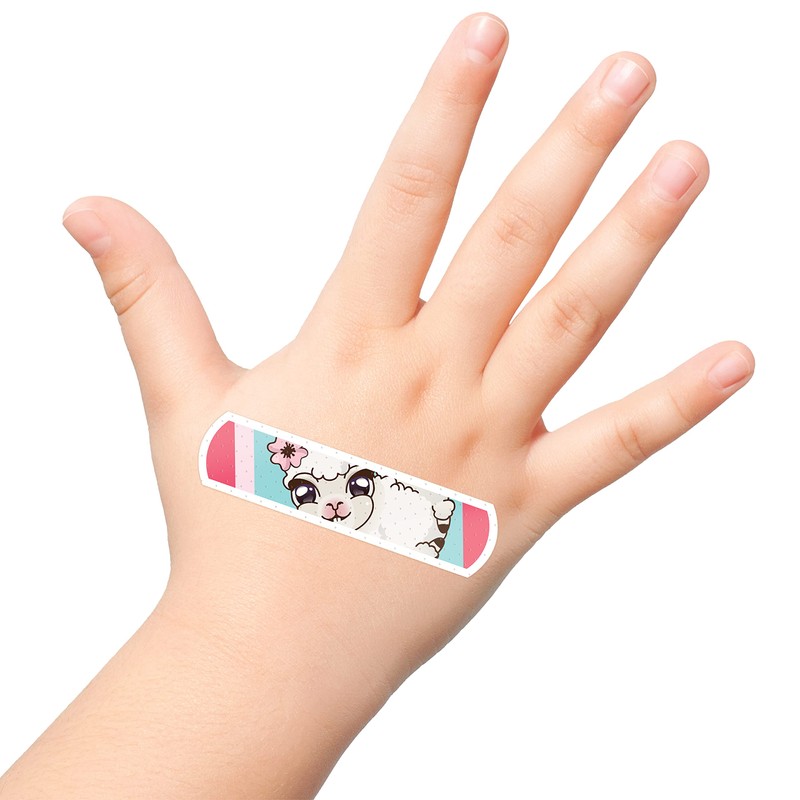 Llama Kids Bandages, 100 ct | Wear Like Stickers, Adhesive
