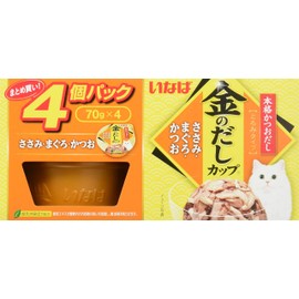 Inaba Gold Dashi Cup Scissors, Tuna, Bonito 2.5 oz (70 g) x 4 Packs