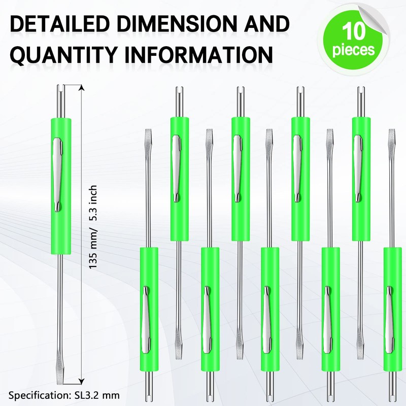 Zhehao 10 Pcs Pocket Screwdriver with Valve Core Removal Tools,