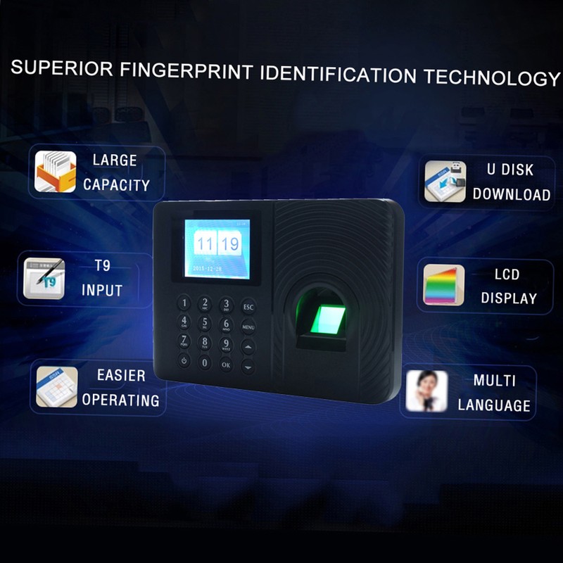 Fingerprint Attendance Machine Smart 2.4in TFT LCD Fingerprint Time Clock