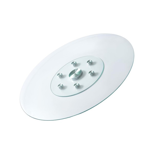 VEVOR 40 in Glass Lazy Susan Turntable, Tempered Glass Dining