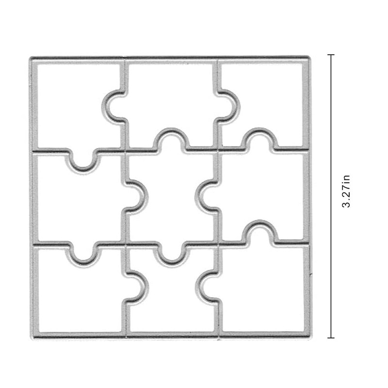 9 PCS Square Puzzle Cutting Dies, Sudoku Nine-Box Frame Die