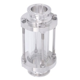 In Line Sight Glass Food Grade 304 Stainless Steel Omnidirectional Observation Sanitary Flow Sight Glass with Clamp End 38mm/1.5in Flow Pipe OD