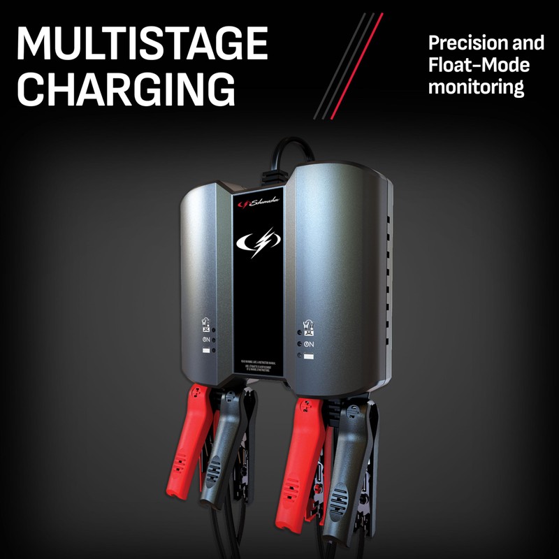 Schumacher Electric Two-Bank 2A Car Battery Charger and Maintainer, 2-in-1