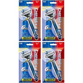 [Bulk Purchase] Kai Corporation KAI Besty EX (besty EX) Oscillating Neck 6 Pcs Men's Disposable Razors x 4 Pcs