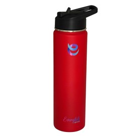 EverGlide Goods 24oz Stainless Steel Water Bottle – Vacuum Insulated, Leak-Proof, Wide Mouth – Keeps Drinks Cold & Hot for 12 Hours – Perfect for Gym, Sports, and Outdoors (Wine Red)