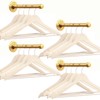 Industrial Golden Pipe Clothing Rack 10 Inch, 4 Pcs Gold