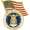 EagleEmblems United States Air Force Logo Emblem and American Flag