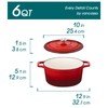 vancasso 6 QT Enameled Cast Iron Dutch Oven with Lid,