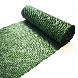 Poly Burlap mesh 10 inches Deco mesh 10 inch Rolls Clearance Burlap 5 Yards (Green)