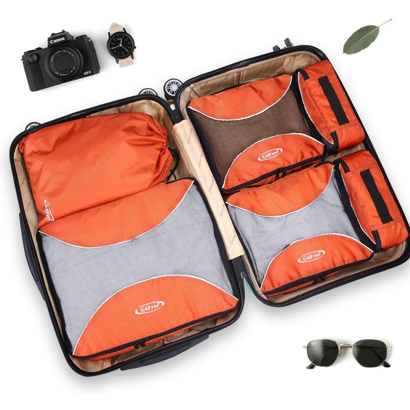 G4Free Packing Cubes 6 Set Travel Storage Bags Packing Organizer
