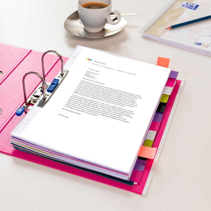 Oxford 100 x A4 Clear Open Top Document Wallets