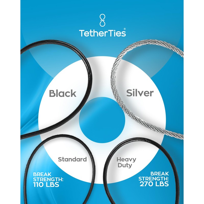 TetherTies Heavy Duty Cable Lock: A Tamper-Resistant, Pre-assembled Stainless Cable