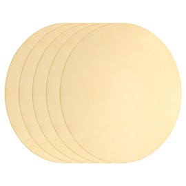Sourcing Map 5Pcs H62 Brass Round Plates, 3.94" Dia x 0.03" Thick, DIY Crafts & Metal Stamping