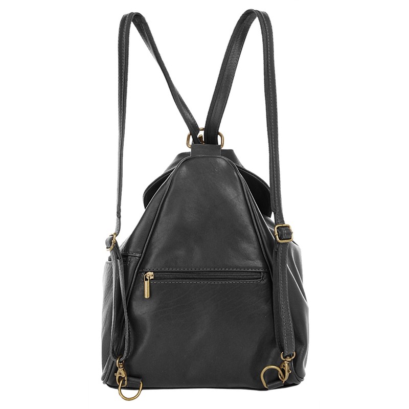 piké City Backpack Anna Maria Genuine Leather Women's 019299, black