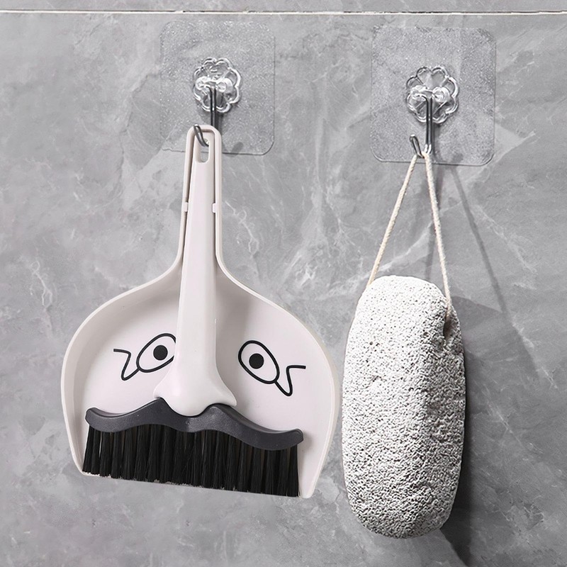 2 Sets of Broom Dustpans, 2 Hooks, Creative and Cute,