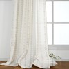 60 Inch Curtains Length,Linen Sheer Boho Farmhouse Floral Printed Pleated