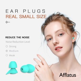 Afflatus Ear Plugs for Sleeping (Light Blue-Small)