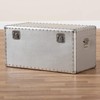 Baxton Studio Serge Silver Metal Storage Trunk