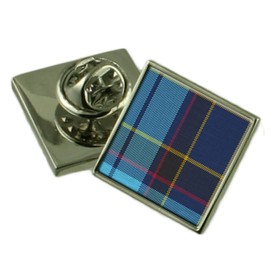 Tartan US Air Force Pipe Band Silver 925 Lapel Pin Badge