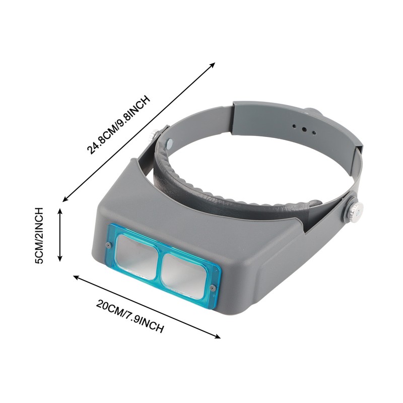 Headband Reading Magnifier with Four Optical Glass Lenses Jewelry Repair