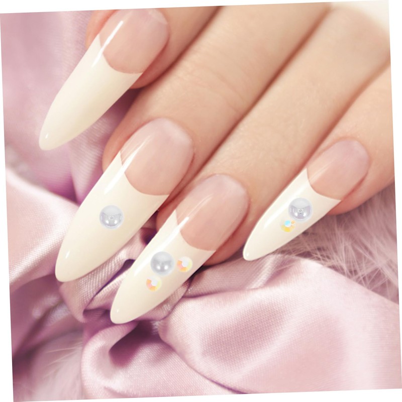 TEHAUX 1pack Mixed Resin Rhinestones and Half Round Faux for