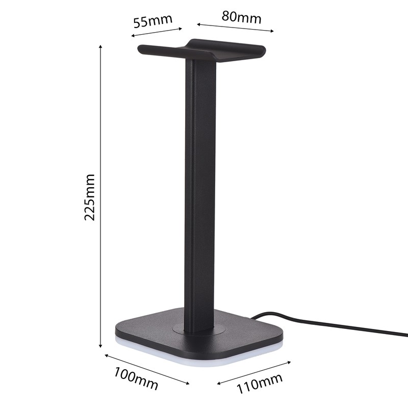 Headphone Stand Bottom Illuminated Headphone Holder RGB Light for Desk