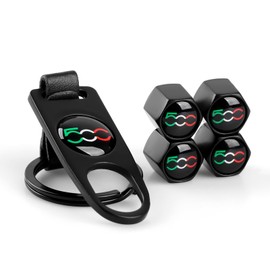 4pcs Car Leather Tyre Valve Valve Caps Compatible with Styling Accessories (L)