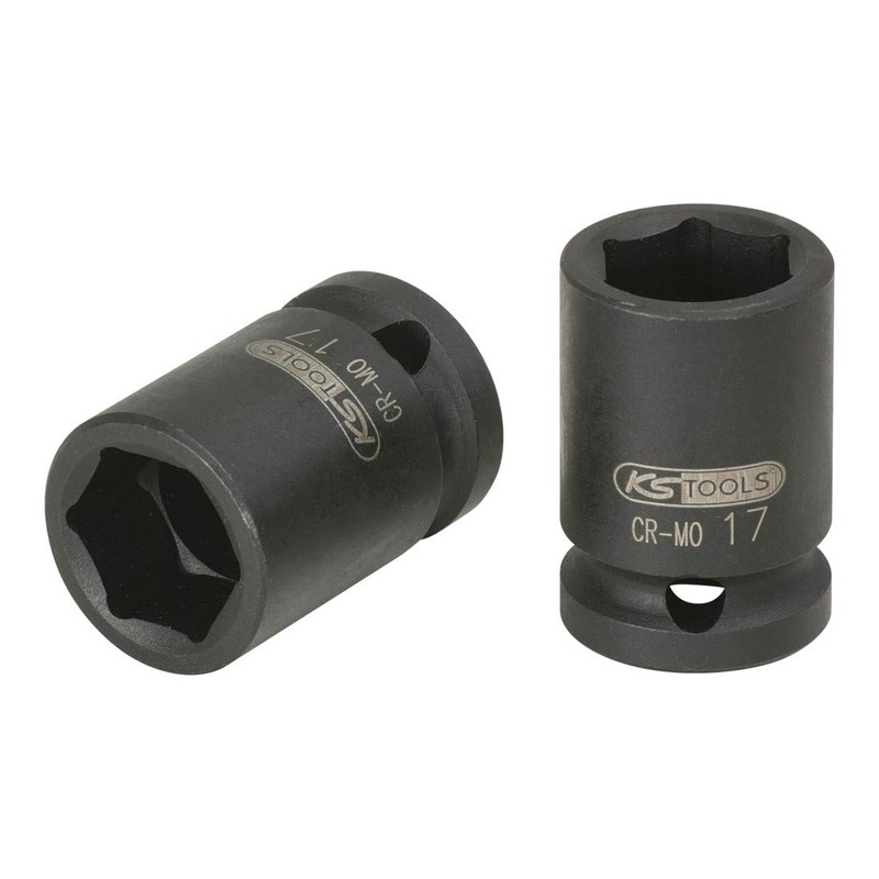 KS Tools 515.1012 Hex Impact Socket, Short, 1/2-Inch, 12mm