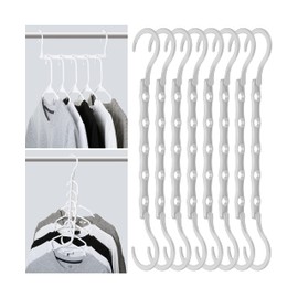 Mr. Pen- Space Saving Hangers for Clothes, 8 Pack, White Space Saver Hangers, Shirt Hangers Space Saving, Clothes Hanger Organizer, Hanger Space Saver, Multi Hanger, Magic Hangers