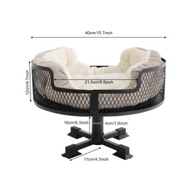 Modern Cat Desk Bed Metal Pet Desk Bed with Soft Mat Stylish Elevated Cat Bed Raised Dog Bed with Rubber Feet Pad for Small Medium Cats Dogs