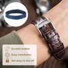 sourcing map 2pcs Leather Watch Band Loops 18mm Replacement Watch
