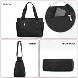 PlasMaller - Bolsa de viaje de mano para equipaje plegable Equipaje de viaje Bolsas deportivas para gimnasia Mochila de hombro liviana (Negro)