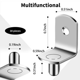 5mm Shelf Support Peg，L-Shaped Nickel-Plated Shelf pin Rack，Perforated Shelf Bracket Nails，Support Cabinet Shelf pinUsed for cabinets, Shelves and wardrobes