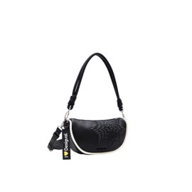 Desigual Women's Aquiles Z Sheffield M Accessories PU Shoulder Bag, Black, black