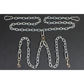 Bushwhacker Chew Proof Truck Bed Two Dog Tether Leash SUV Vehicle Chain Restraint Tie Out