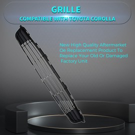 Titanium Plus Autoparts 2009-2010 Fits For Toyota Corolla Front Bumper Lower Grille Grill TO1036111 PLASITC BLACK 5311202120