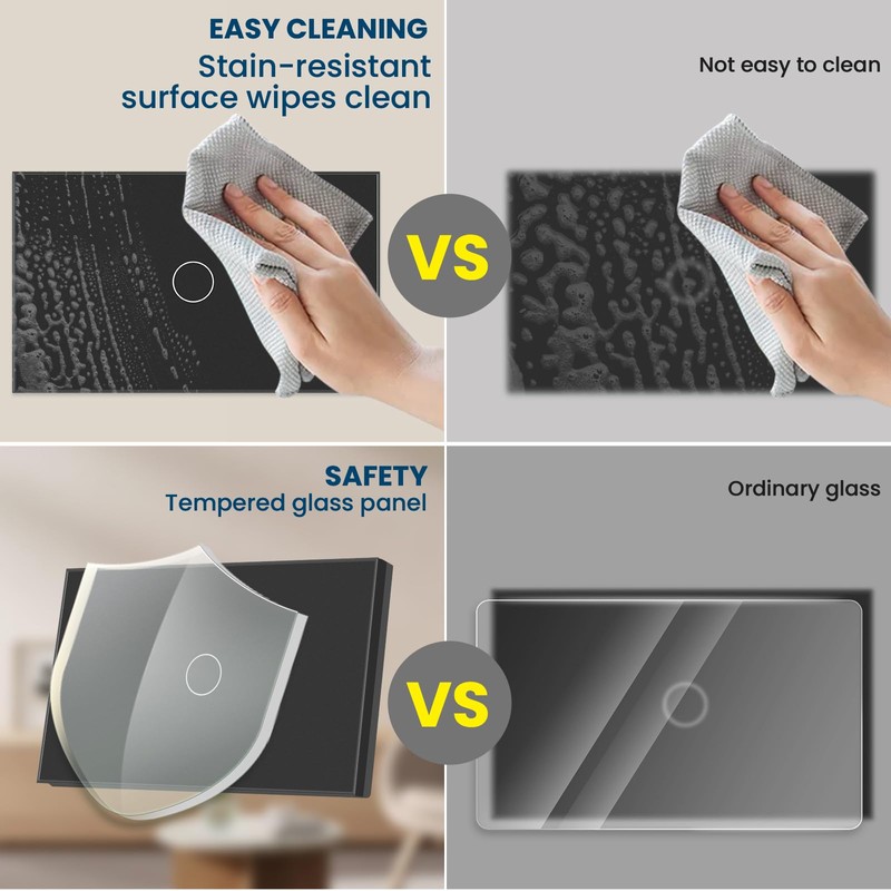 LOUYSGEN Smart Light Switch 3 Way Multi-Control FCC Certified Need