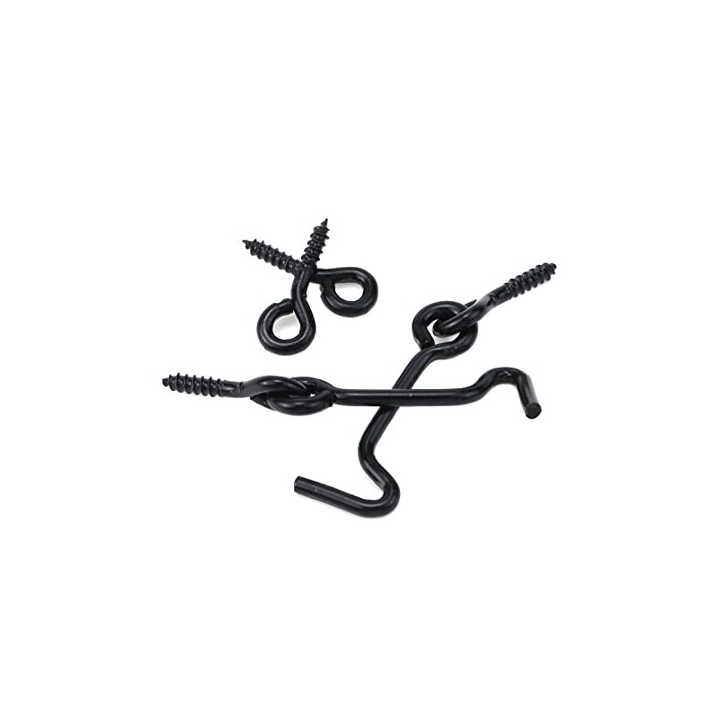 Antrader 2" Cabin Hook & Eye Door Lock Swivel Window