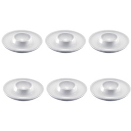 Westmark 6 Egg Cups, Round, Stackable, Diameter 10 cm, High-Quality Plastic, Punto, White, 206222E3