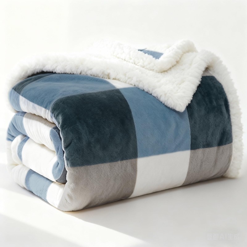 PU MEI Sherpa Fleece Throw Blanket 60" x 80" Reversible