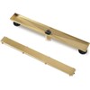 Neodrain 30-Inch Gold Linear Shower Drain, 2-in-1 Flat & Tile