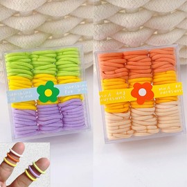 180Pcs Small Pastel Hair Ties Elastics Bands Mini Hair Styling Accessories Macaron Color Tiny Hair Scrunchies Accessories Preschool Little Girls Ponytail Holders Hair Ropes Rubber No Damage Bands