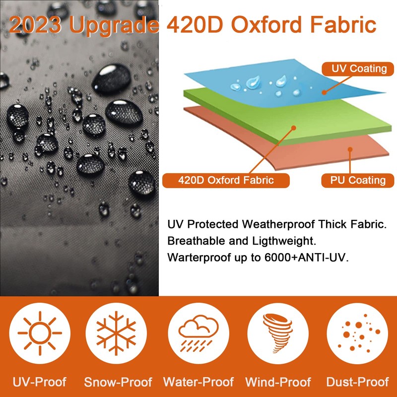 Funshot Parasol Cover Waterproof, Large Cantilever Parasol Cover with Zip