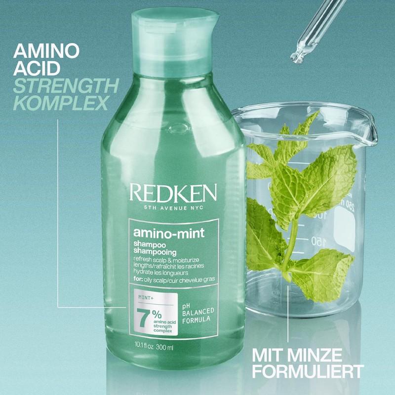 Redken Amino Mint Shampoo: Refreshing Hair Shampoo Against Oily Hair